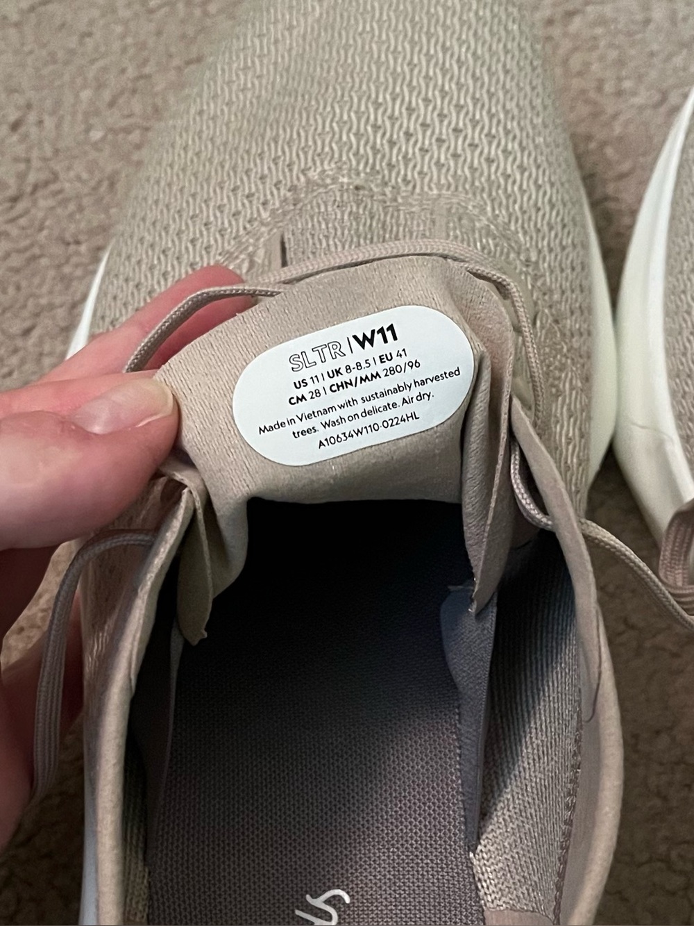 allbirds Women’s Tan/Khaki/Beige Superlight Tree Runners Sneakers (size 11) - Picture 4 of 11